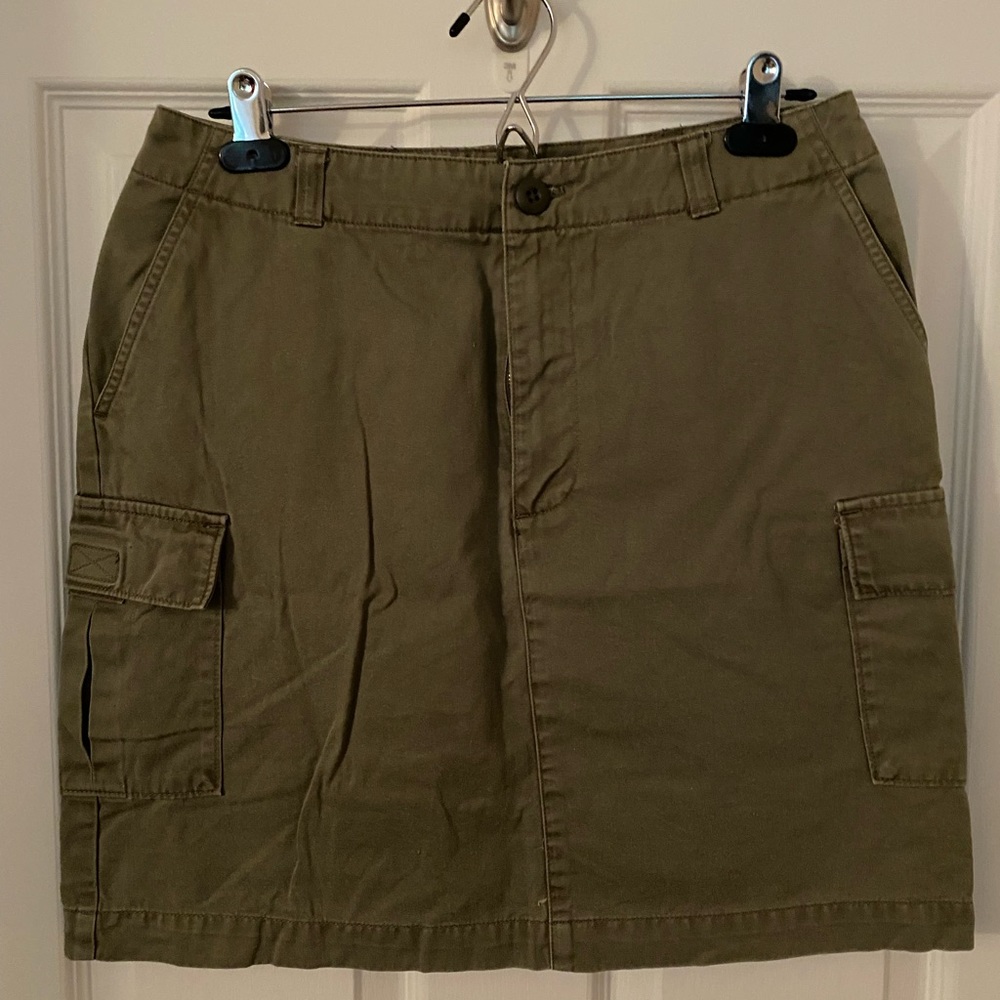 Gap - utility green cotton skirt with pockets
